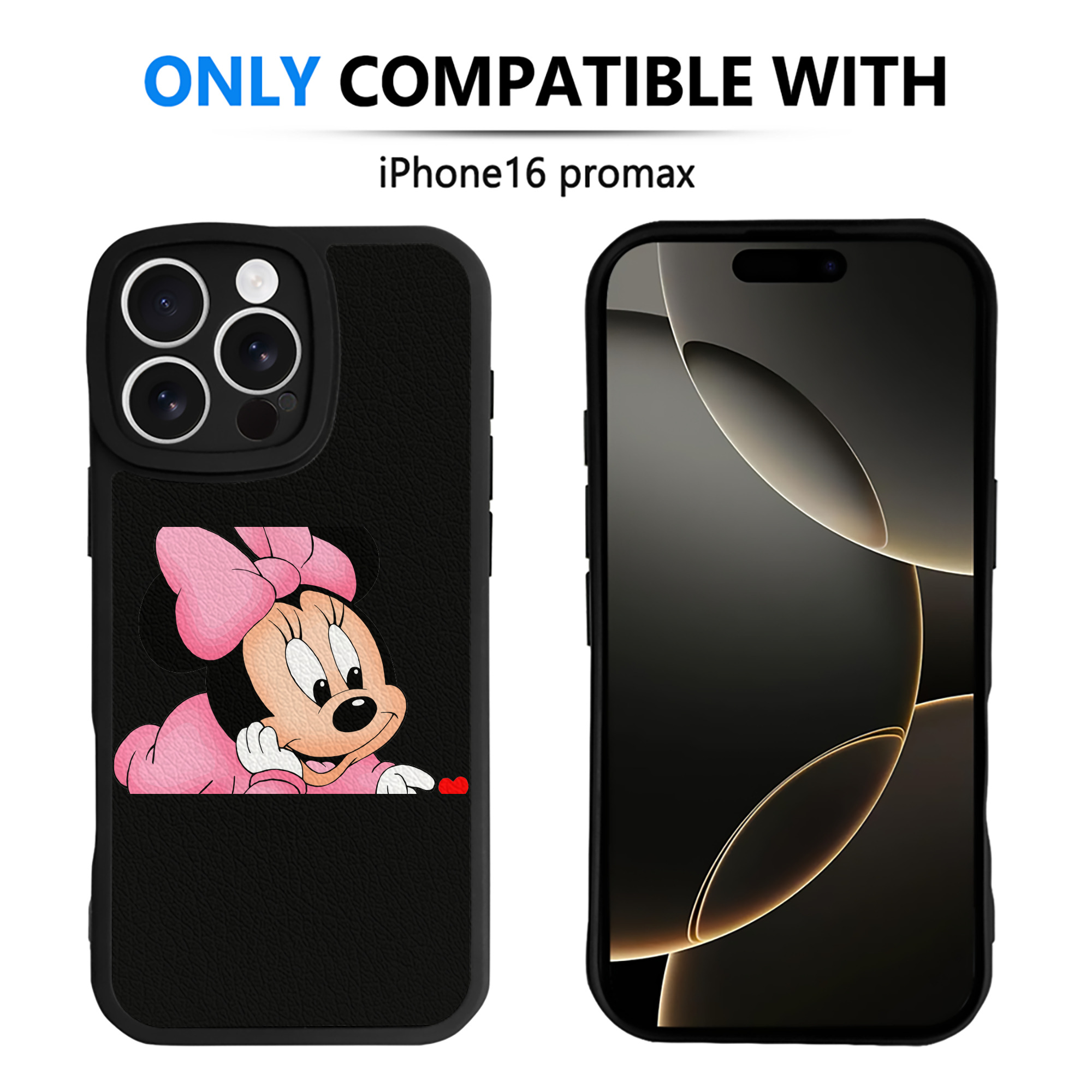 （画像用） ミッキーマウス Mickey Mouse 【iPhone 16シリーズ対応】シリコンスマホケース（レザー調） 材質：シリコン